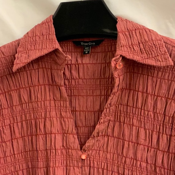 Pucker-stitched Shirt With Fluted Cuffs by True Grit - Picture 3 of 4